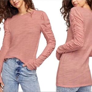 Free People NATASHA LONG SLEEVE T-SHIRT SIZE XSMALL